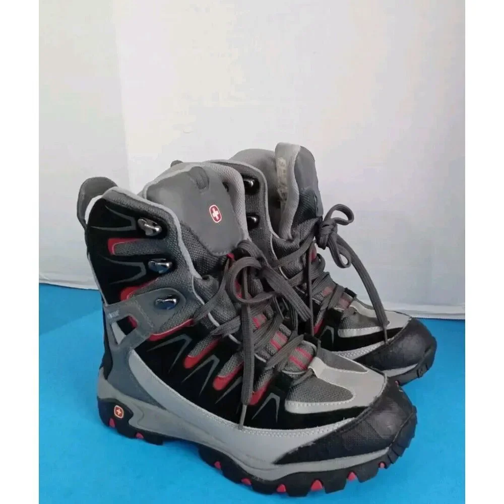 Swiss Military Waterproof Hiking Boot Grey Black Outdoor Adventure Trekking Shoe